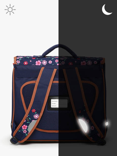 Boekentas 2 Compartimenten Snowball Blauw liberty 46341 ander zicht 5