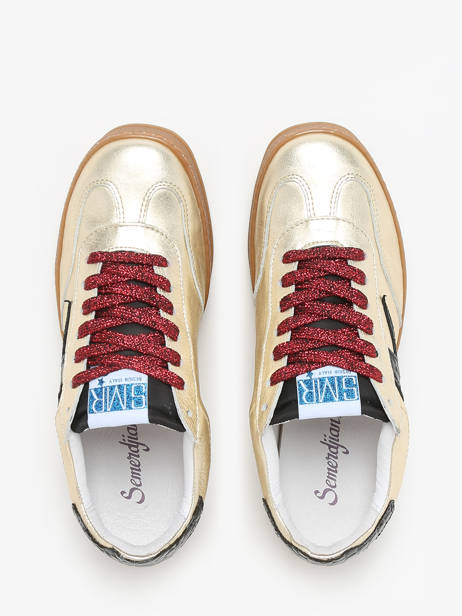 Sneakers Risy Uit Leder Semerdjian Goud women RISY178 ander zicht 4