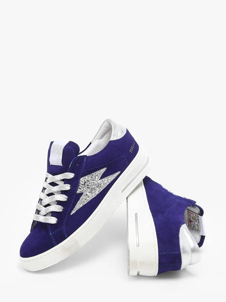 Sneakers Maya Uit Leder Semerdjian Blauw women MAYA668 ander zicht 3