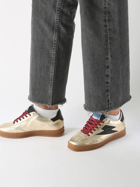 Sneakers Risy Uit Leder Semerdjian Goud women RISY178 ander zicht 1