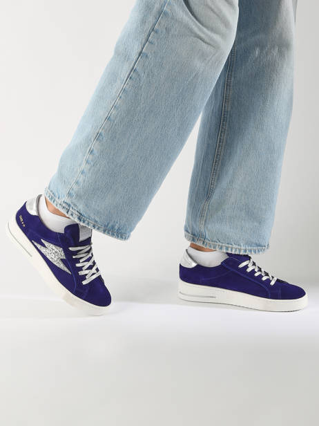 Sneakers Maya Uit Leder Semerdjian Blauw women MAYA668 ander zicht 1