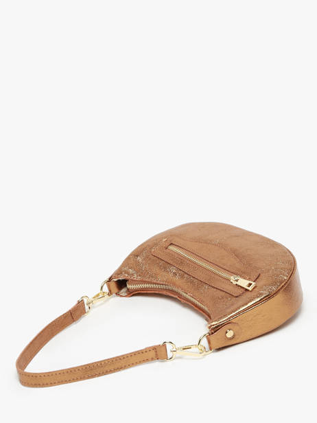 Schoudertas Nine Leder Milano Goud nine NI24061 ander zicht 2