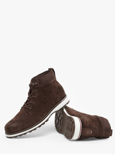 Enkellaarzen Uit Leder Tommy hilfiger Bruin men 5147GT6 ander zicht 2