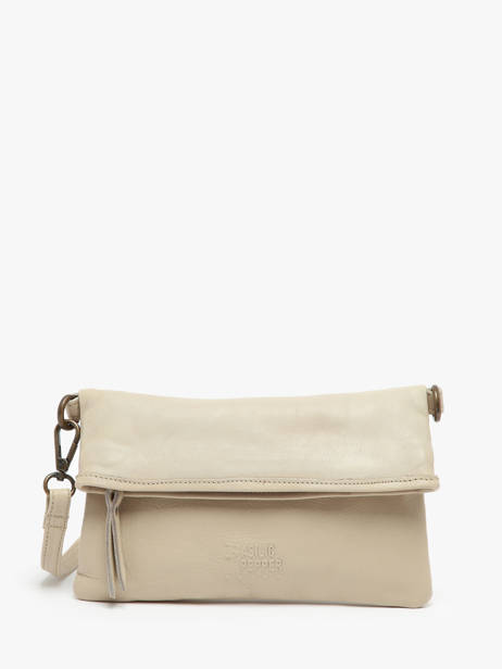 Cross Body Tas Cow Leder Basilic pepper Beige cow BCOW75