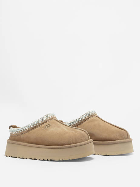 Pantoffels Met Platformzool Tazz Uit Leder Ugg Beige women 1122553 ander zicht 3