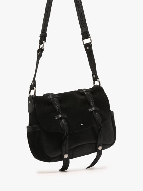 Cross Body Tas Vintage Leder Mila louise Roze vintage 3677XV ander zicht 2
