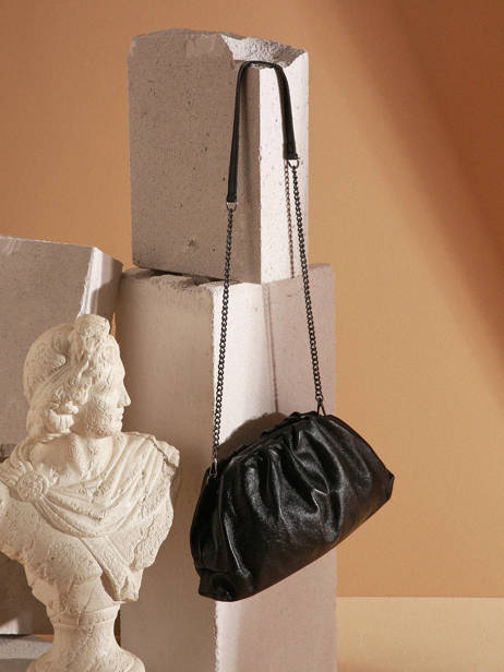 Cross Body Tas Nine Leder Milano Zwart nine NI23112 ander zicht 5