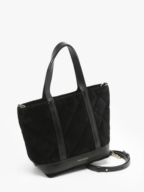 Cross Body Tas Cabas Fluweel Vanessa bruno Bruin cabas 42V40435 ander zicht 2