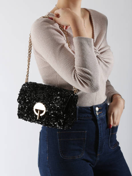 Cross Body Tas M Moon Met Pailletten Vanessa bruno Bruin moon 39V40533 ander zicht 1