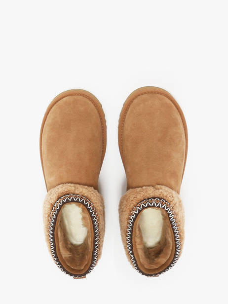 Boots Classic Ultra Mini Maxi Curly Uit Leder Ugg Bruin women 1158263 ander zicht 4