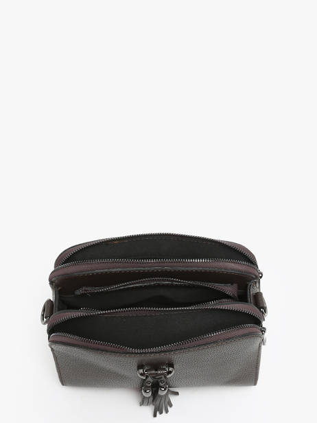 Cross Body Tas Caviar Leder Milano Bruin caviar CA21101 ander zicht 3