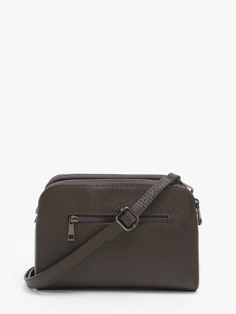 Cross Body Tas Caviar Leder Milano Bruin caviar CA21101 ander zicht 4