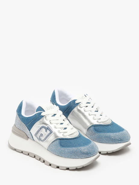 Sneakers Amazing 33 Uit Leder Liu jo Blauw women BA5051PX ander zicht 2