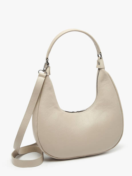 Schoudertas Caviar Leder Milano Beige caviar CA24121 ander zicht 2