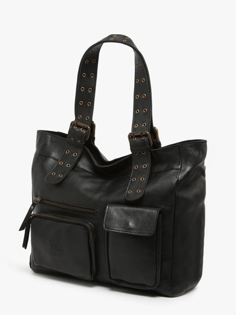 Handtassen Cargo Leder Basilic pepper Zwart cargo BCAR07 ander zicht 2