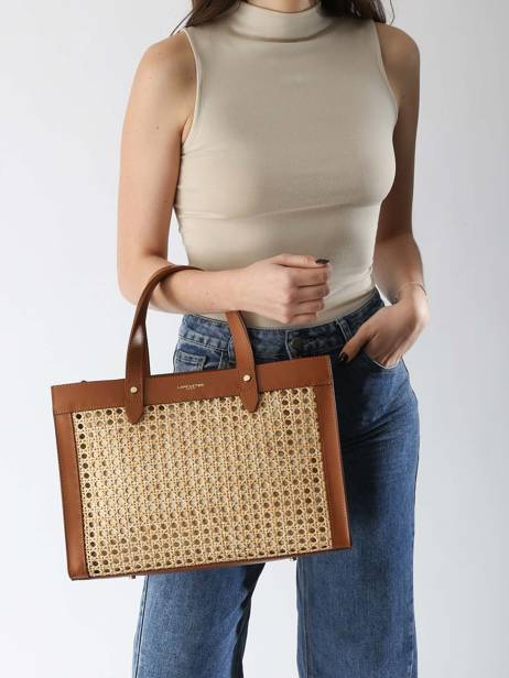 Handtas Cannage Rotin Lancaster Beige cannage rotin 115 ander zicht 1