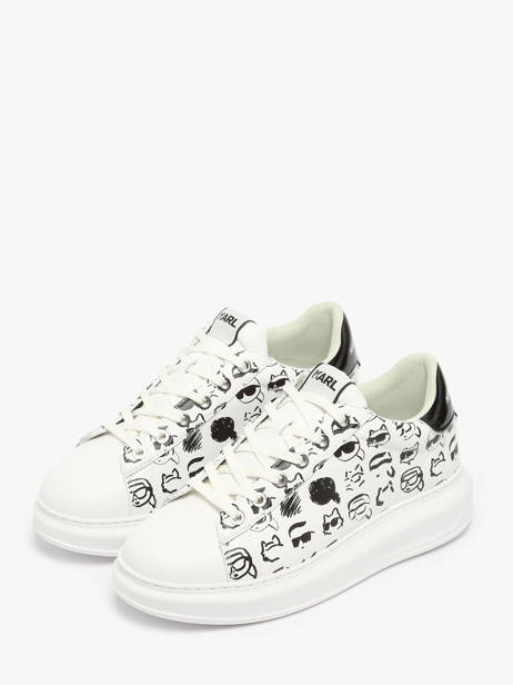 Sneakers Kapri Twin Nft Uit Leder Karl lagerfeld Wit women KL62512T ander zicht 2