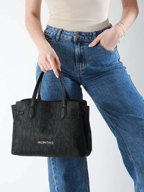 Handtas Pansy Valentino Zwart pansy VBS8PG04 ander zicht 1