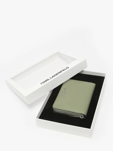 Portefeuille Leder Karl lagerfeld Groen k signature A1W32105 ander zicht 1