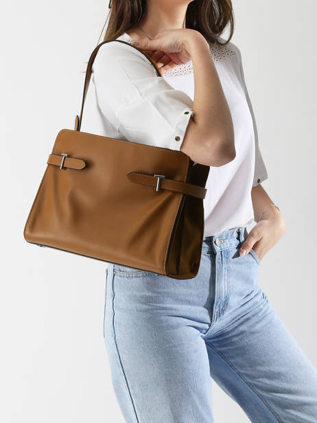 Schoudertas Emie Leder Le tanneur Bruin emie TEMI1670 ander zicht 1