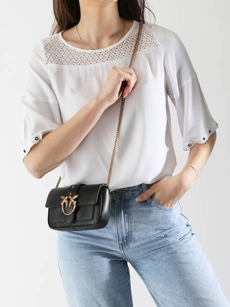 Cross Body Tas Love Bag Icon Leder Pinko Zwart love bag icon A0F1 ander zicht 1