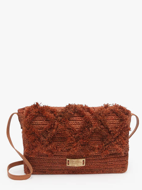 Cross Body Tas L'atelier Du Crochet Raphia Le voyage en panier Bruin l'atelier du crochet AM768
