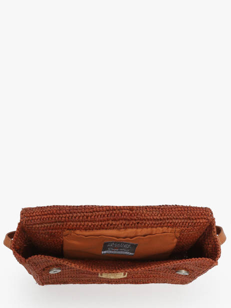 Cross Body Tas L'atelier Du Crochet Raphia Le voyage en panier Bruin l'atelier du crochet AM768 ander zicht 3