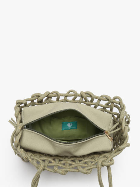 Handtassen Crochet Le voyage en panier Groen crochet PM853 ander zicht 3