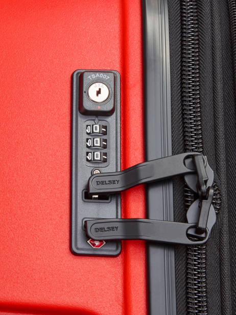 Harde Reiskoffer Belmont + Delsey Rood belmont + 3861826M ander zicht 1