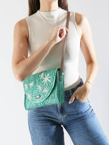 Cross Body Tas Koa Les tropeziennes Groen koa TZ04 ander zicht 1
