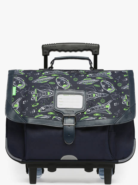 Boekentas Op Wieltjes 2 Compartimenten Tann's Blauw les fantaisies g 42142