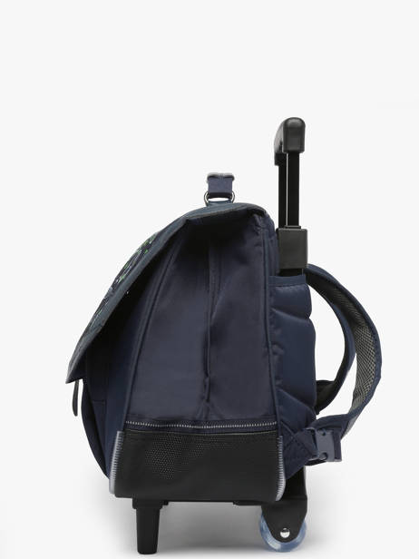 Boekentas Op Wieltjes 2 Compartimenten Tann's Blauw les fantaisies g 42142 ander zicht 2