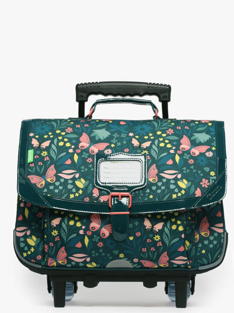 Boekentas Op Wieltjes 2 Compartimenten Tann's Groen les fantaisies f 42266