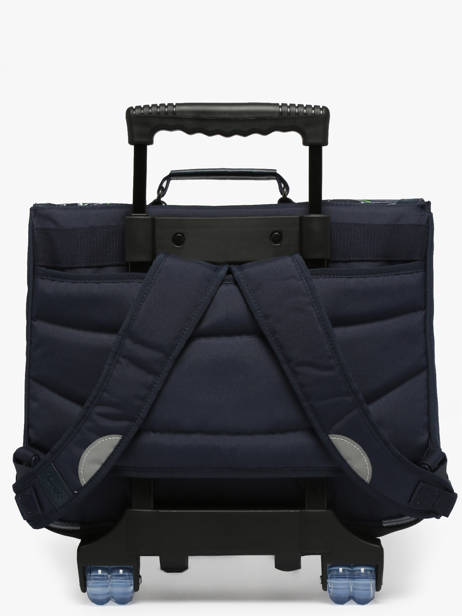 Boekentas Op Wieltjes 2 Compartimenten Tann's Blauw les fantaisies g 43142 ander zicht 4