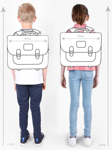 Boekentas Op Wieltjes 2 Compartimenten Tann's Blauw les fantaisies g 43142 ander zicht 1