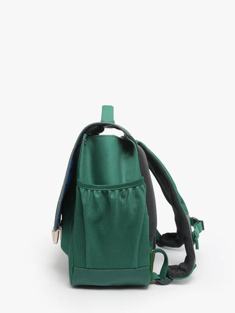 Boekentas 2 Compartimenten Jeune premier Groen classics C ander zicht 2