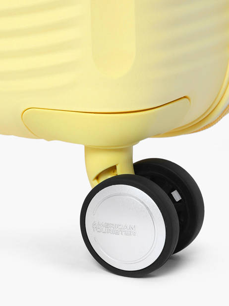 Harde Reiskoffer S Soundbox American tourister Geel soundbox 32G002 ander zicht 2