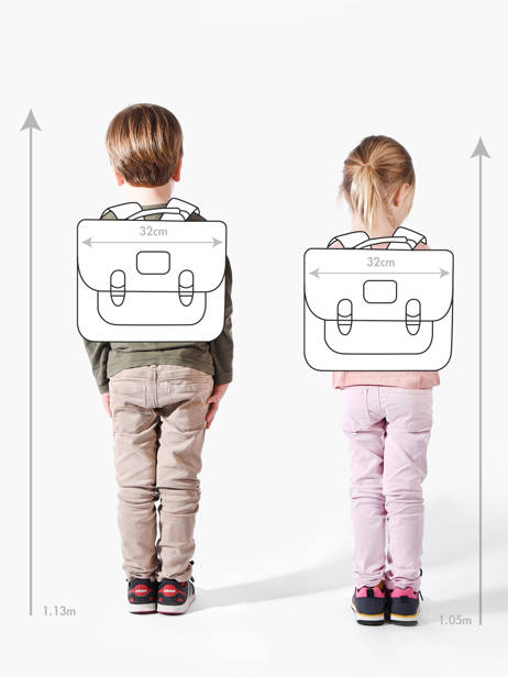 Boekentas 1 Compartiment Caramel et cie Roze boheme FI ander zicht 1