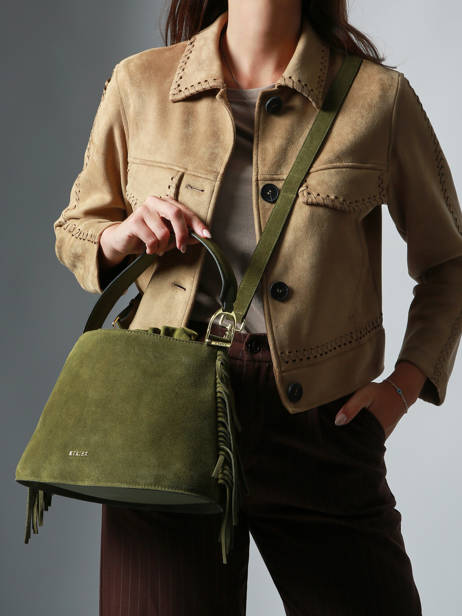 Cross Body Tas Country Leder Etrier Groen country ECOU161M ander zicht 2