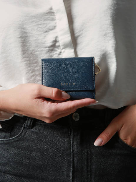 Portemonnee S Tradition Leder Etrier Blauw tradition ETRA095S ander zicht 1