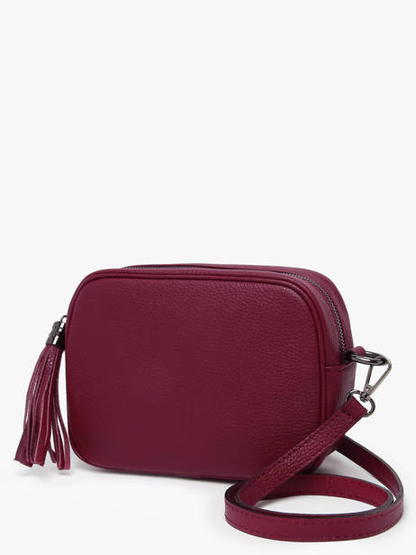Cross Body Tas Caviar Leder Milano Rood caviar CA2006N ander zicht 2
