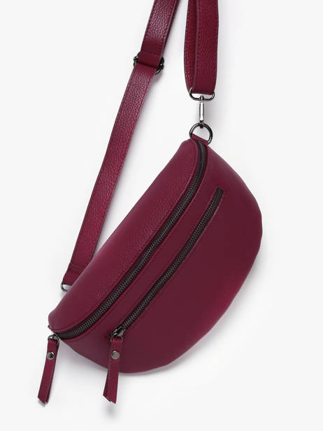 Heuptasje Caviar Leder Milano Rood caviar CA23111 ander zicht 2