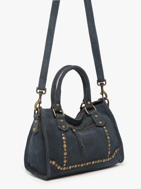 Cross Body Tas Houston Leder Basilic pepper Blauw houston BHOU72 ander zicht 2
