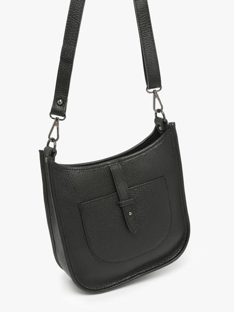 Cross Body Tas Caviar Leder Milano Zwart caviar CA25067 ander zicht 2