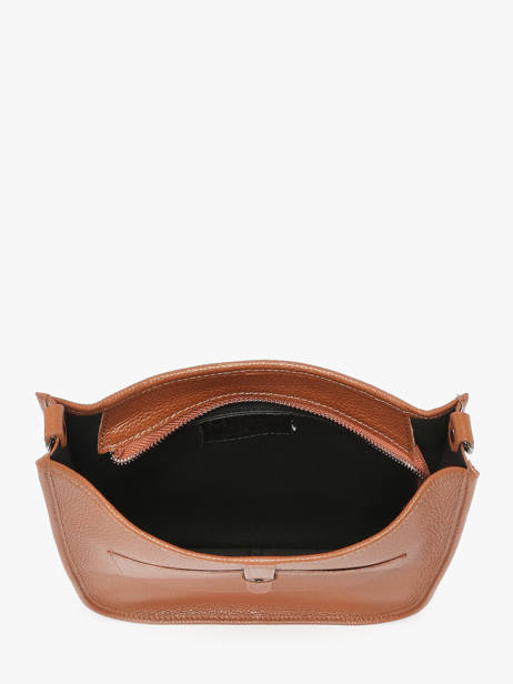 Cross Body Tas Caviar Leder Milano Bruin caviar CA25068 ander zicht 3