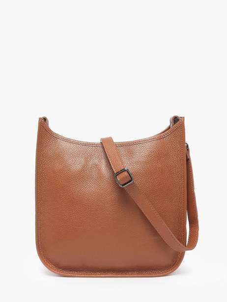 Cross Body Tas Caviar Leder Milano Bruin caviar CA25068 ander zicht 4