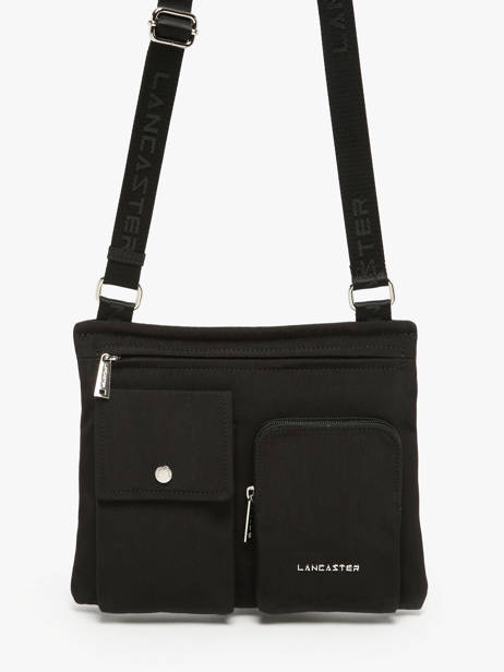 Cross Body Tas Lancaster Zwart basic pocket 90 ander zicht 2