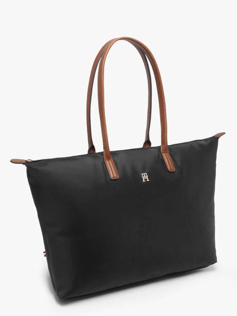 Schoudertas Popette Nylon Tommy hilfiger Zwart popette AW17996 ander zicht 2