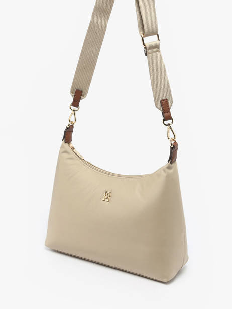 Cross Body Tas Popette Nylon Tommy hilfiger Beige popette AW17937 ander zicht 1