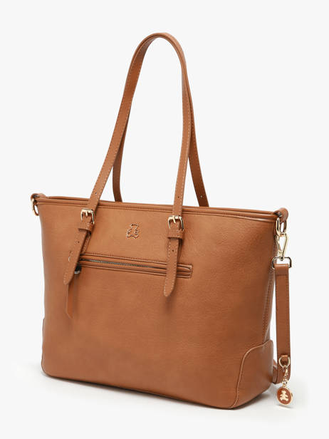 Schoudertas Zip Lulu castagnette Bruin zip ZAHERE ander zicht 2
